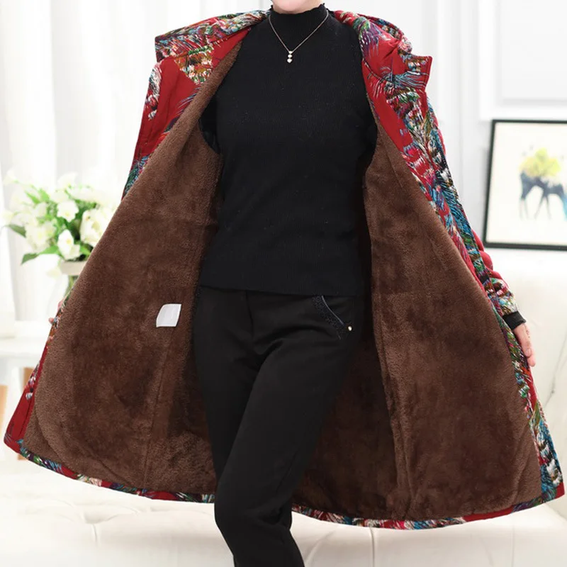 Plus Size 5XL Winter Hooded Thick Jacket Women Medium-Long Women Winter Cotton Jacket Female Print cotton jacket Coat Outwear
Plus Size 5XL Winter Hooded Thick Jacket Women Medium-Long Women Winter Cotton Jacket Female Print cotton jacket Coat Outwear