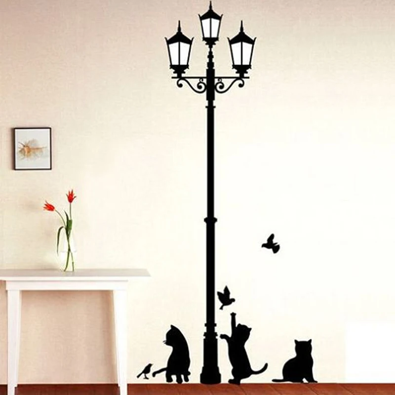 Creative DIY Popular Ancient Lamp Cats and Birds Wall Sticker cartoon Wall Mural Home Decor Room Kids Decals Wallpaper
Creative DIY Popular Ancient Lamp Cats and Birds Wall Sticker cartoon Wall Mural Home Decor Room Kids Decals Wallpaper