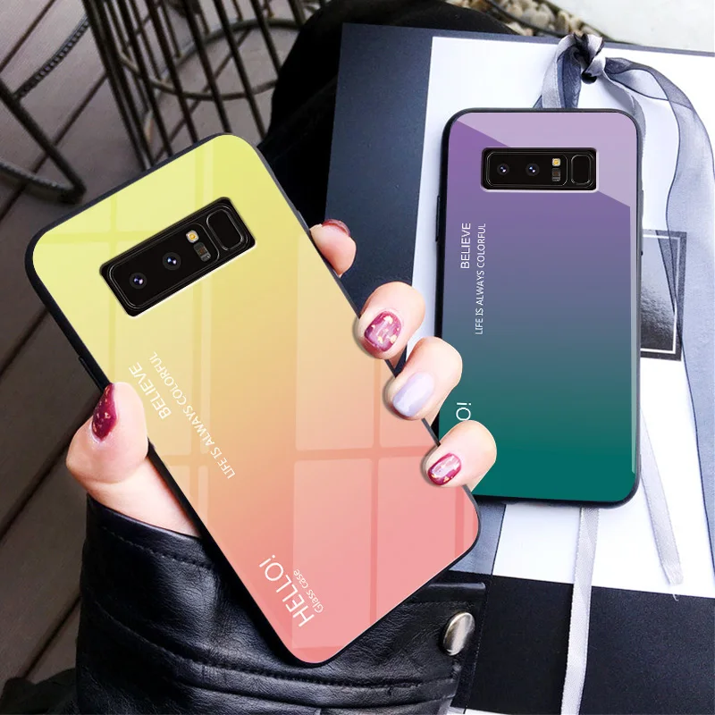 For Samsung Galaxy Note 8 Case note8 Gradient Tempered Glass Silicone Frame Back Cover For Coque samsung note 8 Protective Shell
For Samsung Galaxy Note 8 Case note8 Gradient Tempered Glass Silicone Frame Back Cover For Coque samsung note 8 Protective Shell