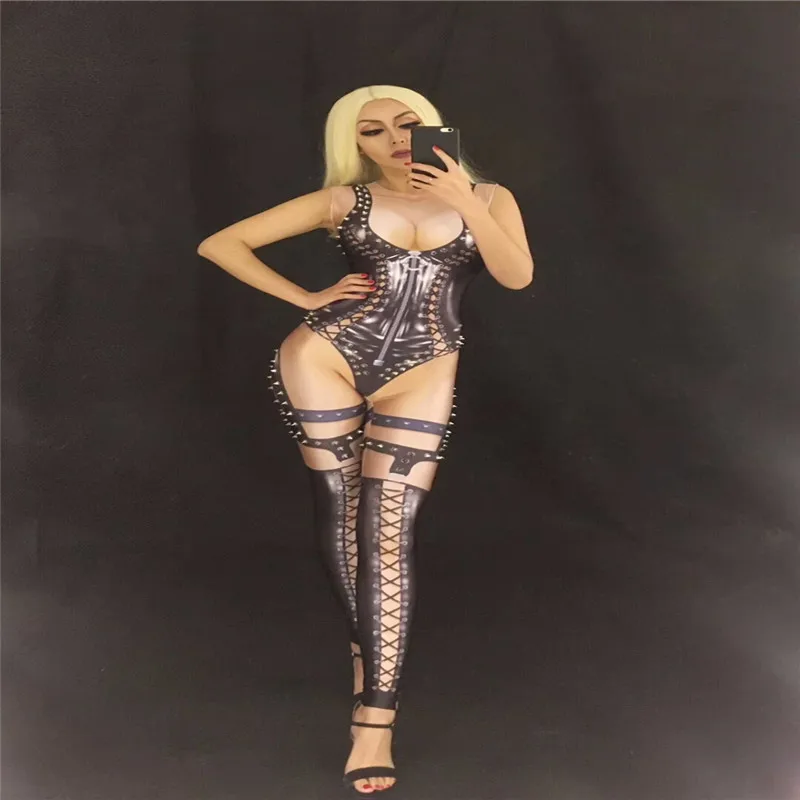 F45 Rivets sexy female jumpsuit ballroom dance costumes dj singer stage show wears bodysuit catwalk performance Party bar Prom
F45 Rivets sexy female jumpsuit ballroom dance costumes dj singer stage show wears bodysuit catwalk performance Party bar Prom