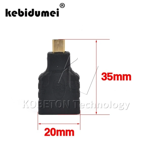 Kebidumei позолоченный Переходник HDMI Type A мама к micro тип D Папа для HDTV камеры hdmi