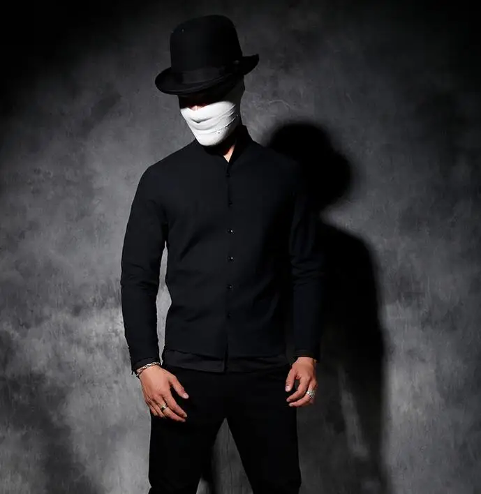 Male slim short shirt men slim jacket design male personality vintage chinese style stand collar slim shirt outerwear black 2020
Male slim short shirt men slim jacket design male personality vintage chinese style stand collar slim shirt outerwear black 2020