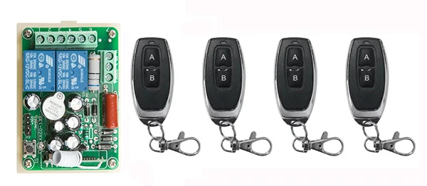AC220V 2CH RF Wireless Remote Control Relay Switch Security System Garage Doors, Electric Doors/window /lamp
AC220V 2CH RF Wireless Remote Control Relay Switch Security System Garage Doors, Electric Doors/window /lamp