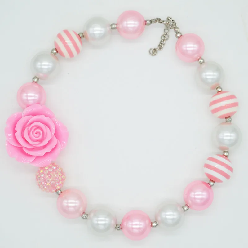 wholesale 5PCute Design Baby Pink Rose Flower Beads Necklace Girl Bubb legum Necklace Kids Child Chunky Beaded Neckalce Fashion
wholesale 5PCute Design Baby Pink Rose Flower Beads Necklace Girl Bubb legum Necklace Kids Child Chunky Beaded Neckalce Fashion