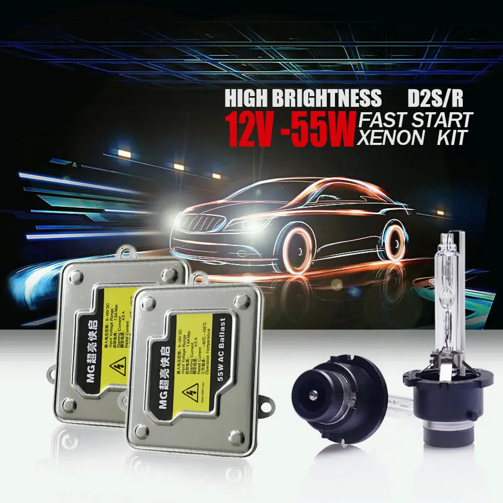 MG LIGHT FAST START 55W D2S/H7 Xenon Lamp 3000K 4300K 6000K 8000K H1/H3/H11/HB3/9005/HB4 H4 Bi-Xenon Bulb ballasts Headlight kit
MG LIGHT FAST START 55W D2S/H7 Xenon Lamp 3000K 4300K 6000K 8000K H1/H3/H11/HB3/9005/HB4 H4 Bi-Xenon Bulb ballasts Headlight kit