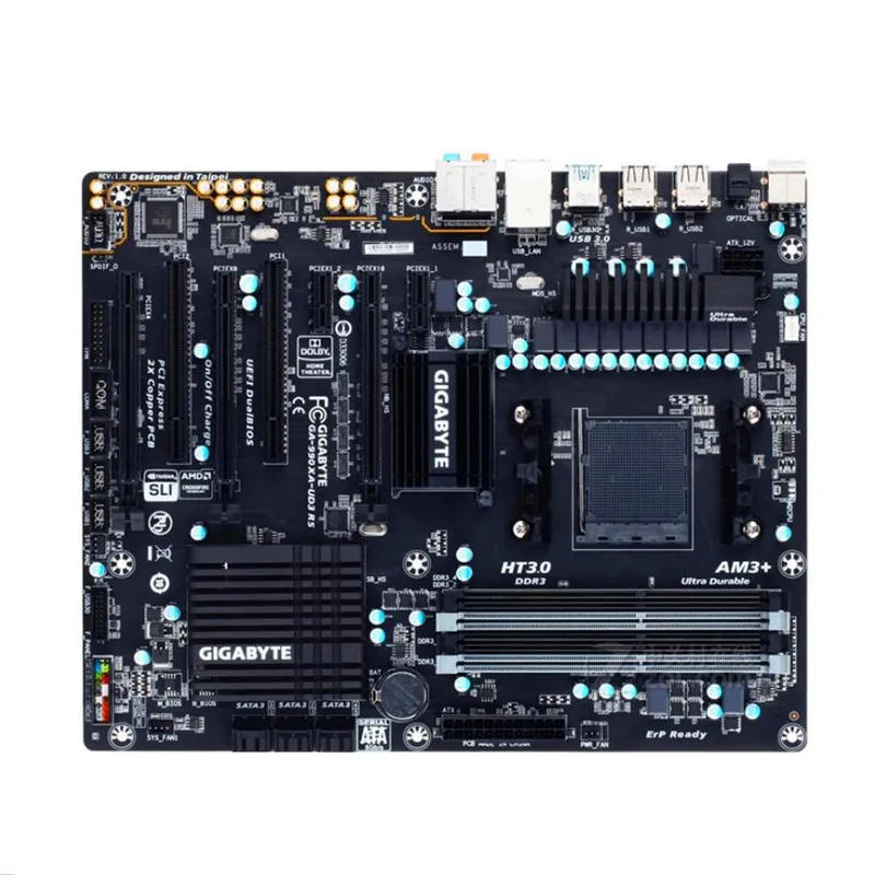 Для Gigabyte GA 990XA UD3 R5 оригинальная б/у рабочего стола материнской платы для AMD 990X