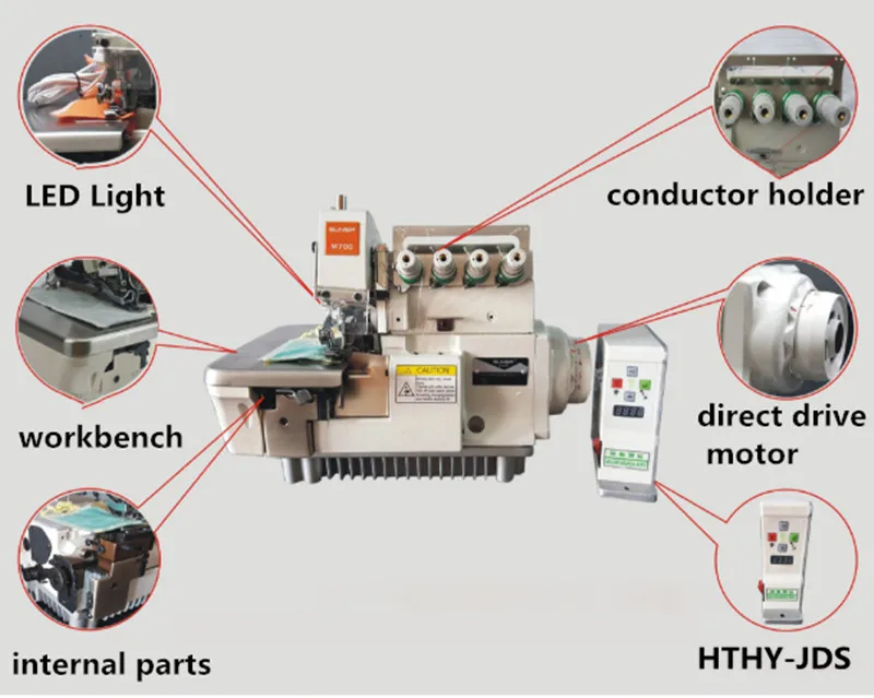 High Speed Overlock Sewing Machine Industrial 4 Thread Overedging Easy Operate Drive Overlock Motor Adjustable
High Speed Overlock Sewing Machine Industrial 4 Thread Overedging Easy Operate Drive Overlock Motor Adjustable
