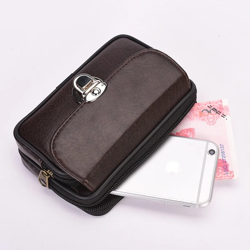 Men new Retro PU Leather Belt Bag Double Zipper Wear Resistant Waist Bag Pouch Wallet Cell Phone Belt Pouch
Men new Retro PU Leather Belt Bag Double Zipper Wear Resistant Waist Bag Pouch Wallet Cell Phone Belt Pouch
