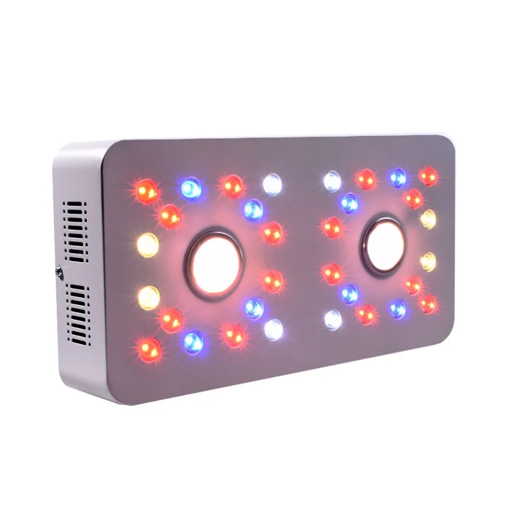 Qkwin Dimmable COB + двойной чип led grow light 1000 Вт с полным спектром двойным объективом для