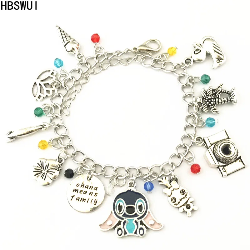 HBSWUI Stitch Charm Bracelet Classic Anime TV Movie High Quality Fashion Metal Jewelry Cosplay Gifts for Woman Girl Men
HBSWUI Stitch Charm Bracelet Classic Anime TV Movie High Quality Fashion Metal Jewelry Cosplay Gifts for Woman Girl Men