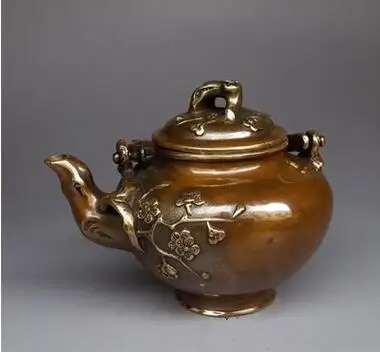 Antique bronze decoration craft gift teapot collection Home Furnishing antique copper ornaments plum kettle ZZ
Antique bronze decoration craft gift teapot collection Home Furnishing antique copper ornaments plum kettle ZZ