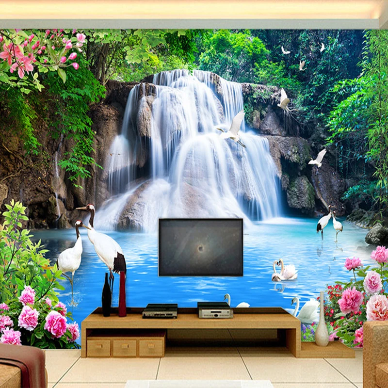 Custom 3D Wall Mural Wallpaper Mountain Water Waterfall Scenery 3D TV Background Wall Decorations Living Room Photo Wallpaper
Custom 3D Wall Mural Wallpaper Mountain Water Waterfall Scenery 3D TV Background Wall Decorations Living Room Photo Wallpaper