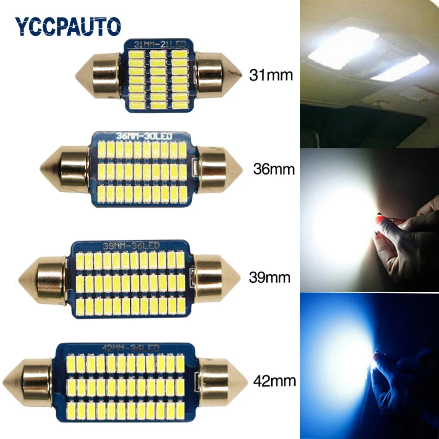 C5W C10W Light Car Festoon LED Lamp 31/36/39/42mm Canbus Error Free Interior Dome Reading Bulb 4PCS Newest High Quality 3014 SMD
C5W C10W Light Car Festoon LED Lamp 31/36/39/42mm Canbus Error Free Interior Dome Reading Bulb 4PCS Newest High Quality 3014 SMD