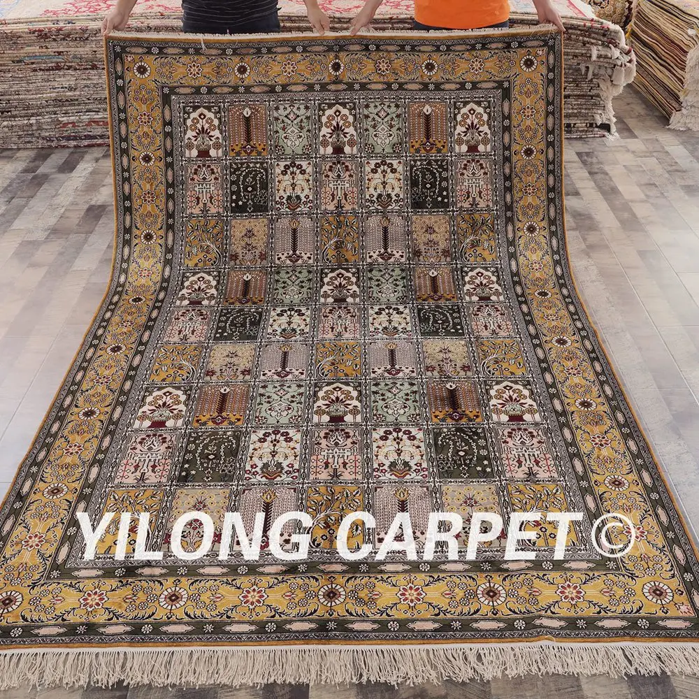 YILONG 6'x9' Persian Area Rug Classic Oriental Four Seasons Flower Handmade Silk Carpet (YHW040B6x9)
YILONG 6'x9' Persian Area Rug Classic Oriental Four Seasons Flower Handmade Silk Carpet (YHW040B6x9)