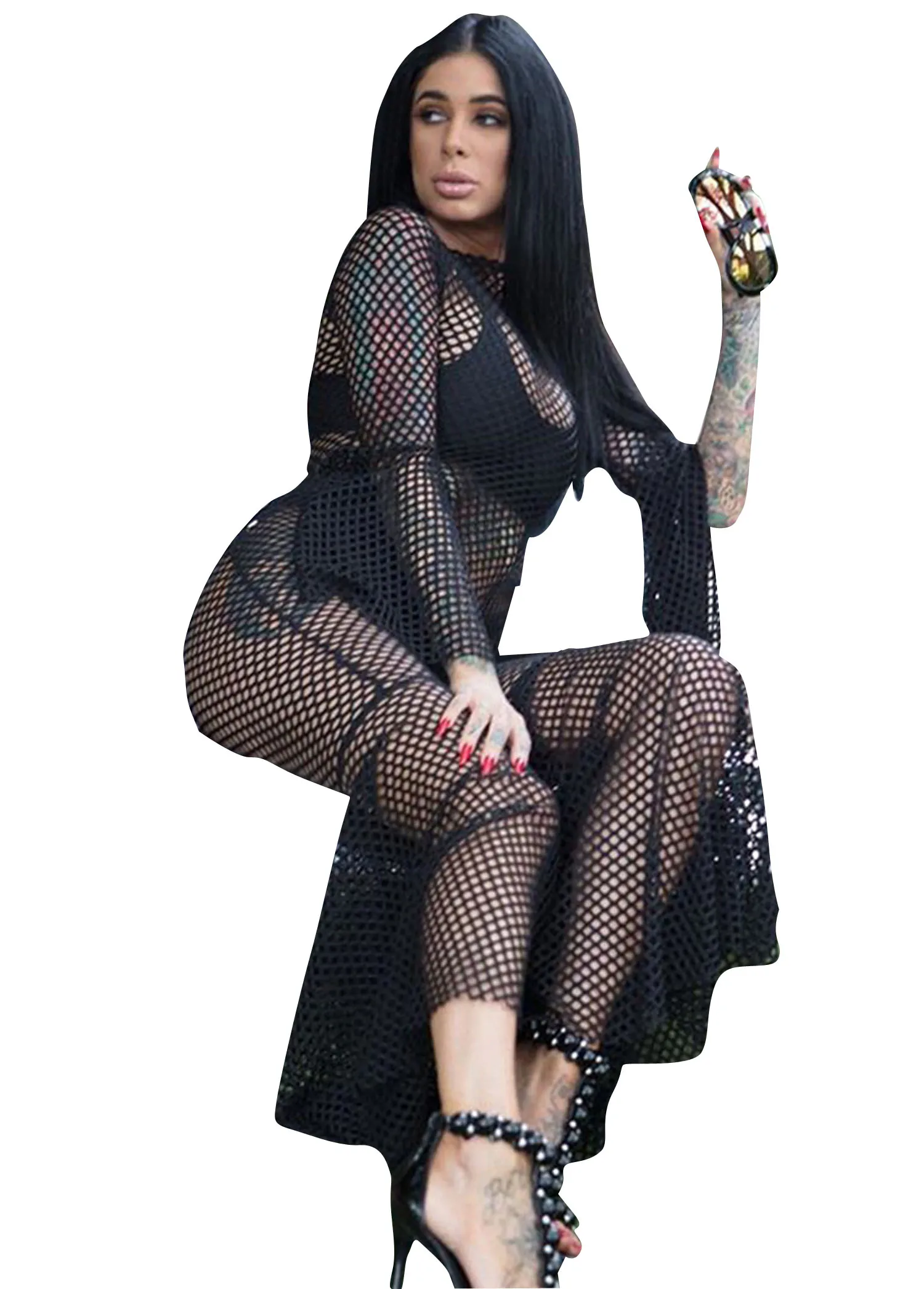 Women hot sexy bodystockings Sexy Lady's Net Fishnet Lingerie Fishnet BodyStocking Beach trumpet sleeve body seamless trousers
Women hot sexy bodystockings Sexy Lady's Net Fishnet Lingerie Fishnet BodyStocking Beach trumpet sleeve body seamless trousers
