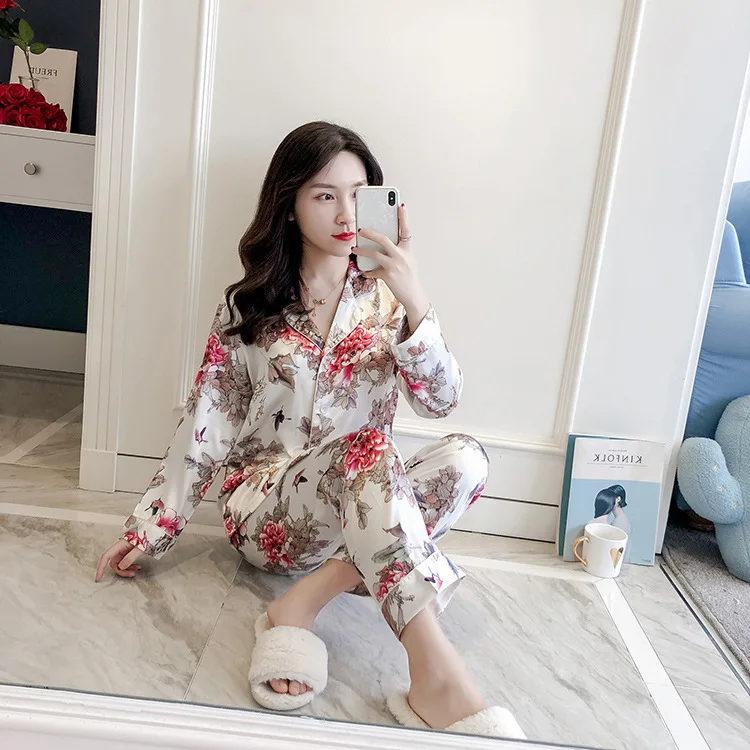 New Spring Womens Shirt Pants Suit Robe Bath Gown Sleepwear Sets Casual Long Sleeve Top Pajamas Ladies Home Wear Nightwear
New Spring Womens Shirt Pants Suit Robe Bath Gown Sleepwear Sets Casual Long Sleeve Top Pajamas Ladies Home Wear Nightwear