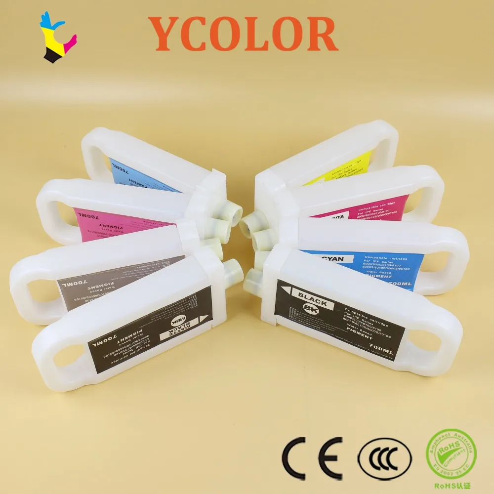 8 colors for Canon IPF8300S IPF8310S iPF8310 PFI 704 ink cartridge empty without chip
8 colors for Canon IPF8300S IPF8310S iPF8310 PFI 704 ink cartridge empty without chip