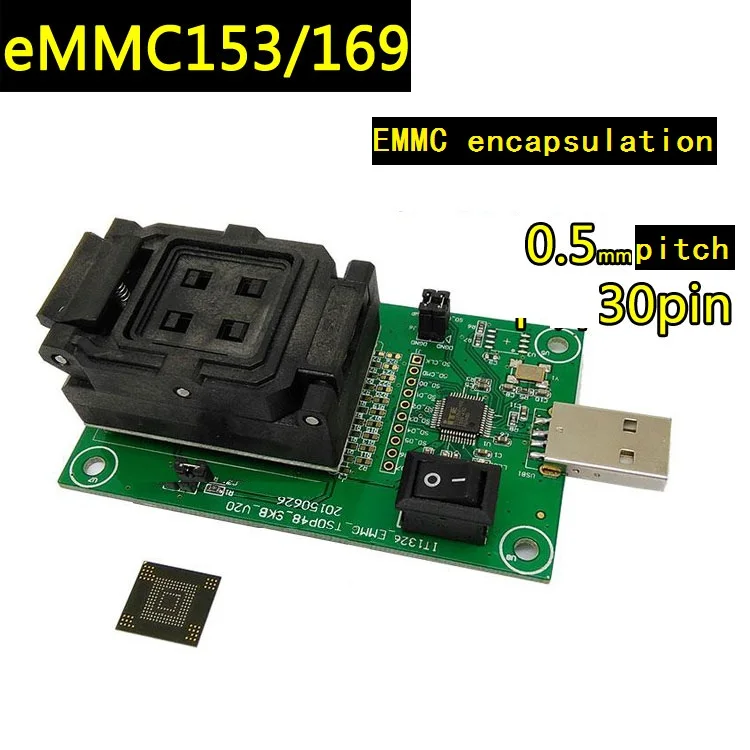 EMMC153/169 флип шрапнель на USB испытательное сиденье чип eMMC восстановление данных