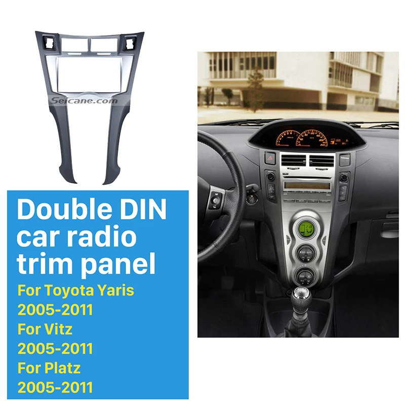 Seicane Серебряный двойной Din автомобильный радиоприемник для 2005-2011 Toyota Yaris Vitz Platz CD отделка Установка облицовка звуковая рамка
Seicane Серебряный двойной Din автомобильный радиоприемник для 2005-2011 Toyota Yaris Vitz Platz CD отделка Установка облицовка звуковая рамка