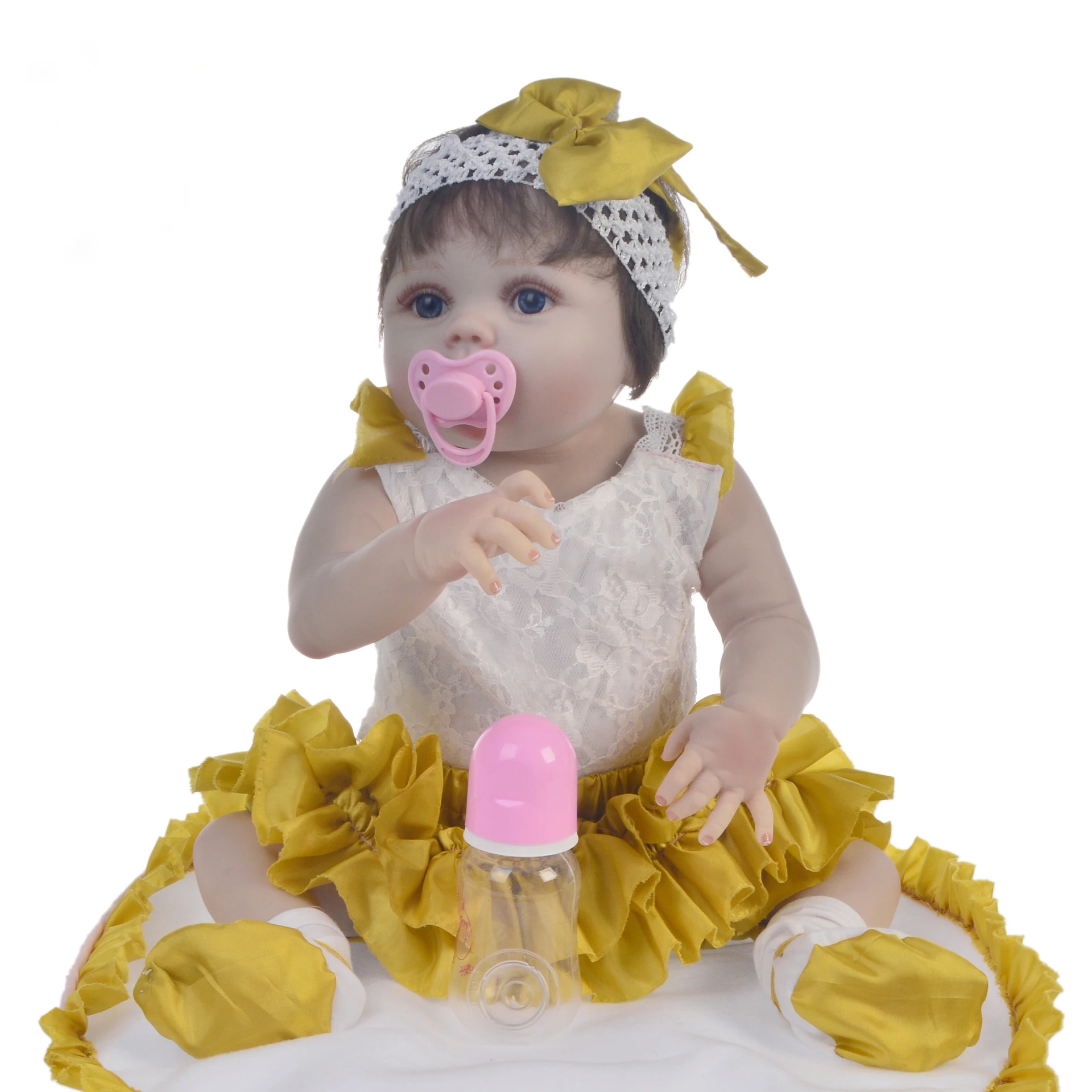 23"57cm Full Silicone Body Reborn Baby Doll Toys Lifelike 55cm new real reborn Babies Doll kids birthday play house baby
23"57cm Full Silicone Body Reborn Baby Doll Toys Lifelike 55cm new real reborn Babies Doll kids birthday play house baby