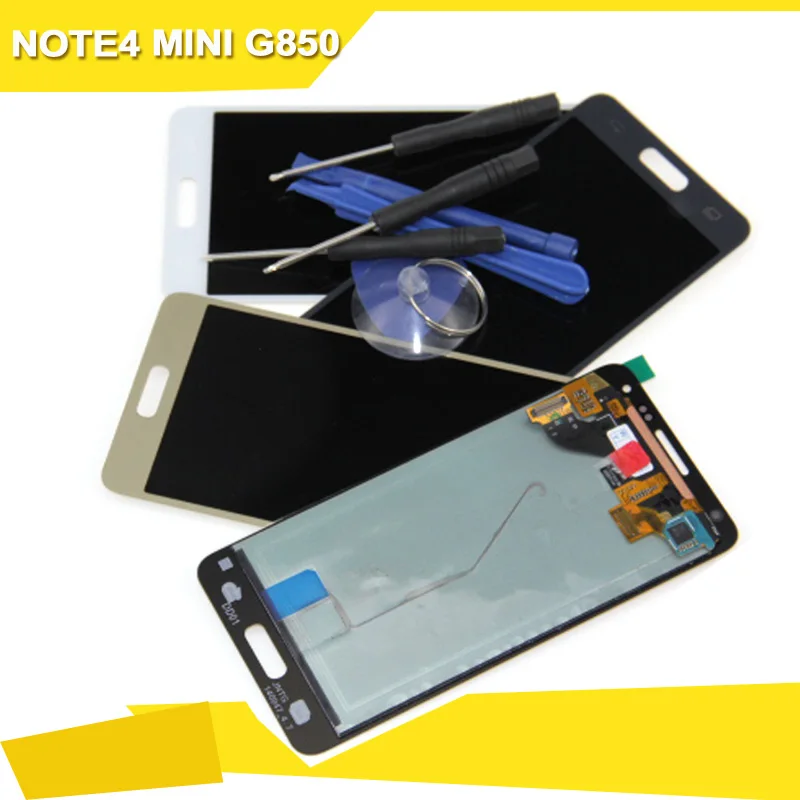 Протестировано хорошо супер AMOLED для samsung Alpha G850 lcd note 4 mini G850F ЖК экран сенсорный