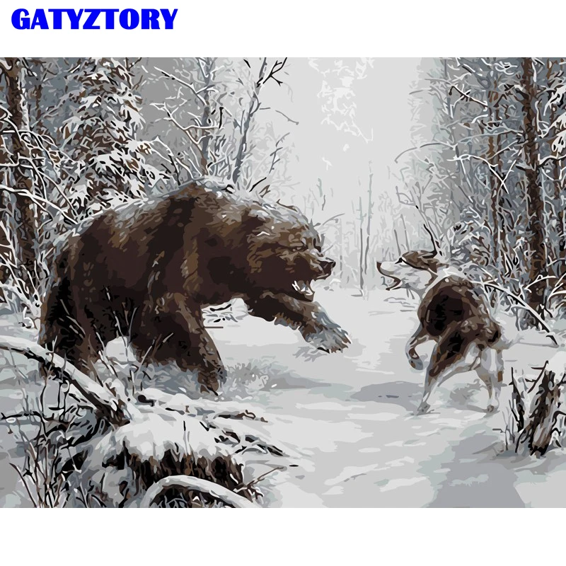 Frameless Picture Snow Wrestle Animals Diy Digital Painting By Numbers Modern Wall Art Canvas Painting For Living Room 40x50cm
Frameless Picture Snow Wrestle Animals Diy Digital Painting By Numbers Modern Wall Art Canvas Painting For Living Room 40x50cm