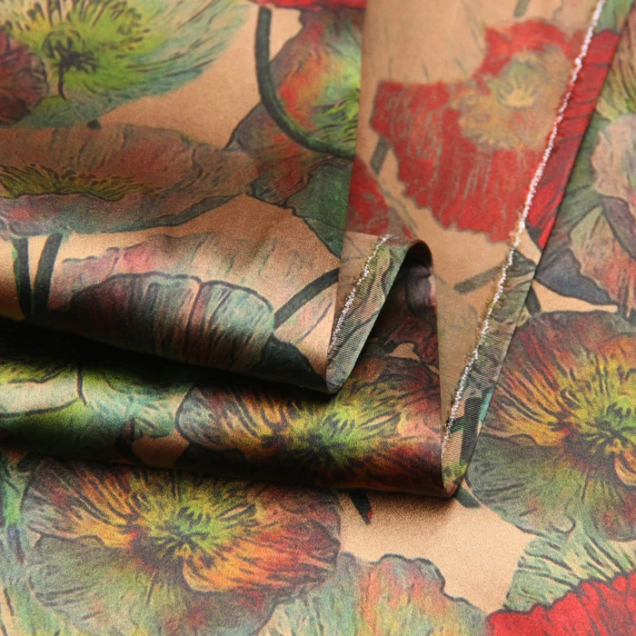 140cm wide 19mm 93% silk & 7% spandex green grass print Chinese silk fabric for summer dress shirt clothes cheongsam D358
140cm wide 19mm 93% silk & 7% spandex green grass print Chinese silk fabric for summer dress shirt clothes cheongsam D358