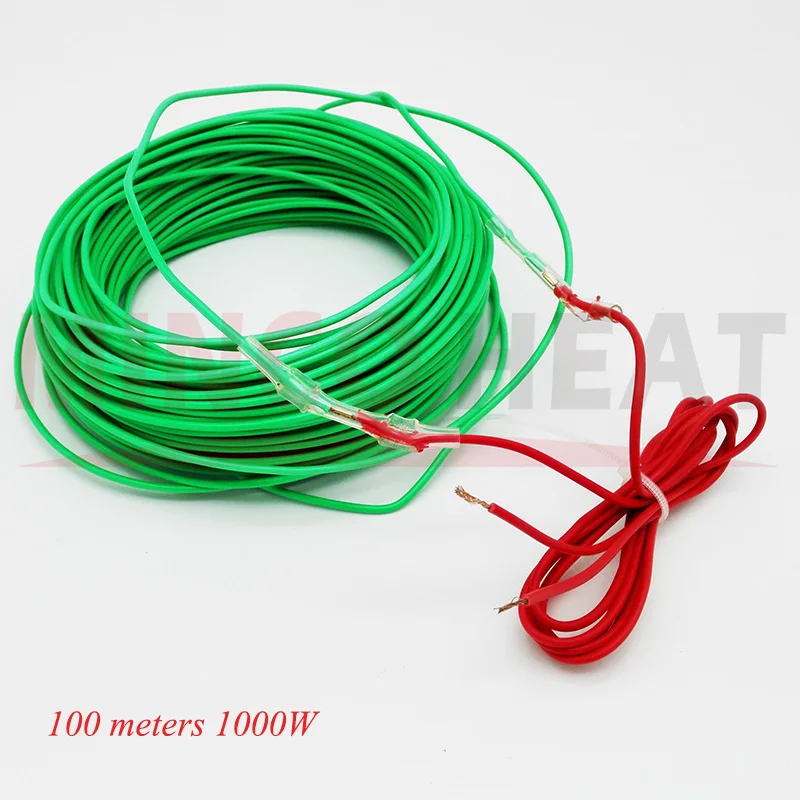 Фото 1 кВт 100 м/рулон для овощей цветов растений почвы нагревательный кабель теплиц|cable(China)