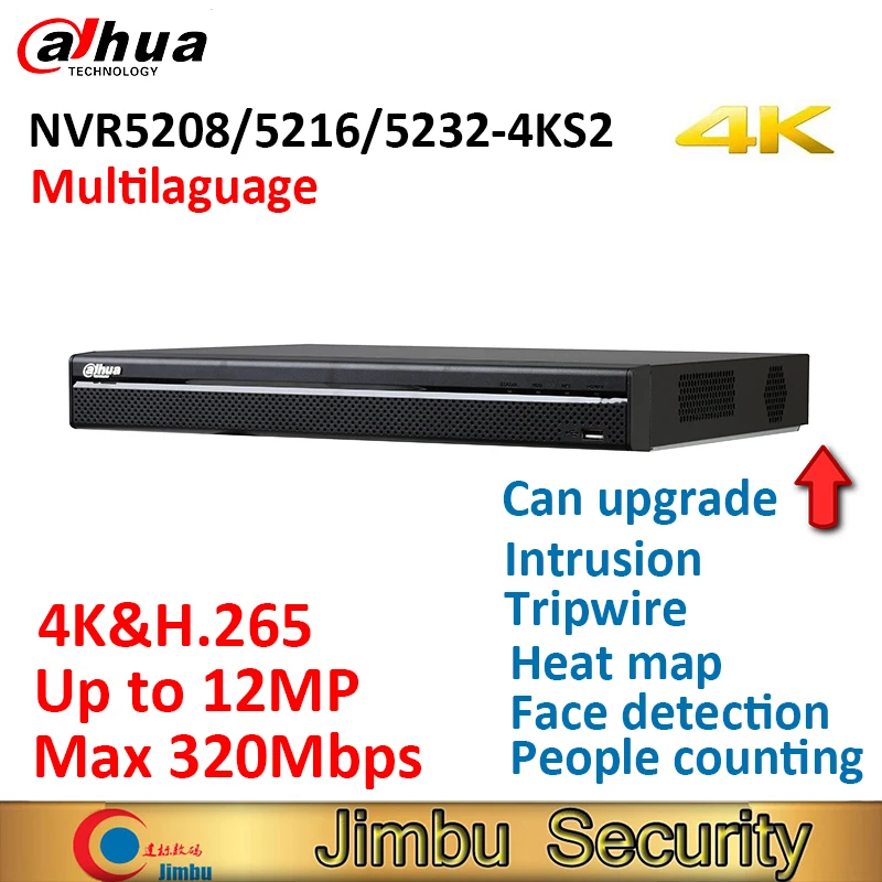 Видеорегистратор Dahua 4K, сетевой видеорегистратор, Φ 8ch & NVR5208-4KS2 16ch & NVR5216-4KS2 32CH до 12MP, система наружного видеорегистратора
Видеорегистратор Dahua 4K, сетевой видеорегистратор, Φ 8ch & NVR5208-4KS2 16ch & NVR5216-4KS2 32CH до 12MP, система наружного видеорегистратора