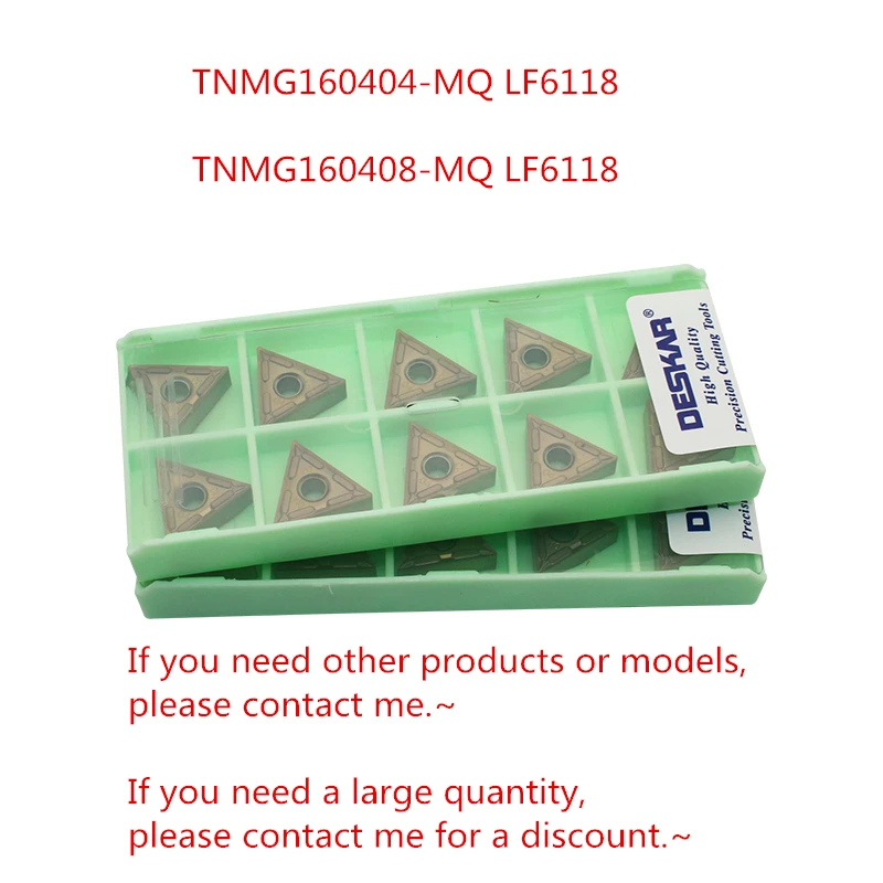 DESKAR TNMG160404-MQ LF6118 TNMG160408-MQ LF6118 WNMG080404-JMS LF6118 WNMG080408-JMS LF6118 Carbide Inserts For Stainless steel
DESKAR TNMG160404-MQ LF6118 TNMG160408-MQ LF6118 WNMG080404-JMS LF6118 WNMG080408-JMS LF6118 Carbide Inserts For Stainless steel