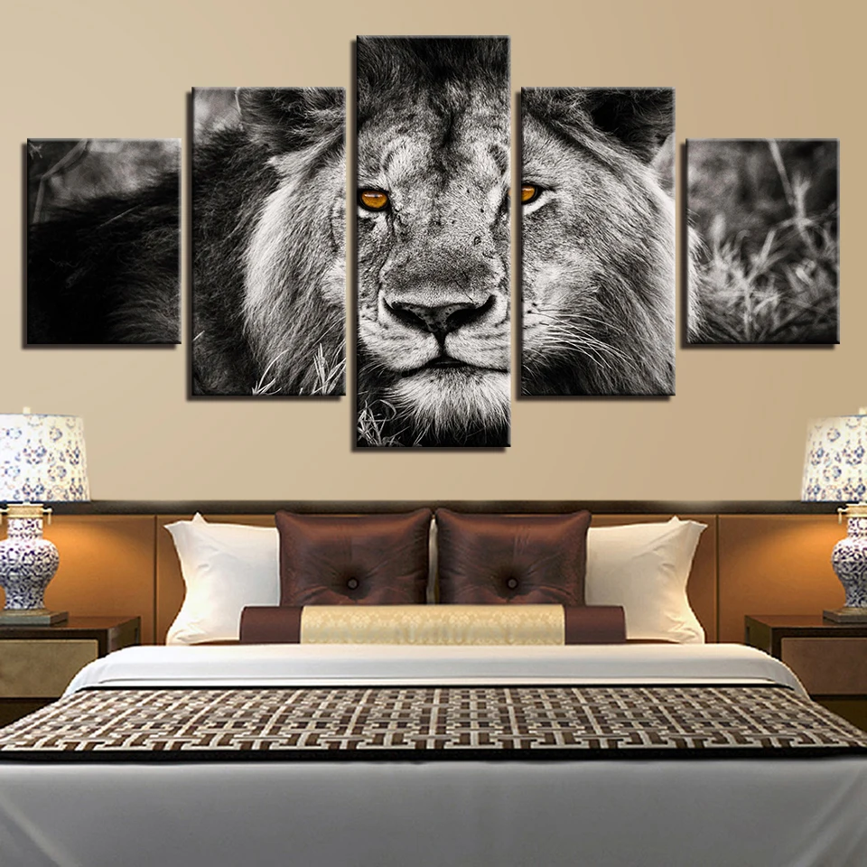 HD Prints Home Decor 5 Pieces Animal Lion Wall Art Bedside Background Modular Canvas Painting Pictures Artwork Creative Poster
HD Prints Home Decor 5 Pieces Animal Lion Wall Art Bedside Background Modular Canvas Painting Pictures Artwork Creative Poster