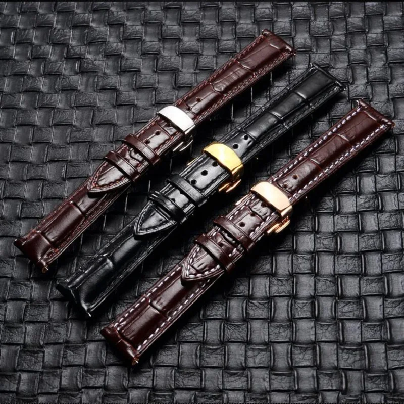 Genuine Leather Watch Band Top Calf Grain Leather Watch Strap Stainless Metal Deployment Clasp 14mm 18mm 20mm 22mm for Men Women
Genuine Leather Watch Band Top Calf Grain Leather Watch Strap Stainless Metal Deployment Clasp 14mm 18mm 20mm 22mm for Men Women