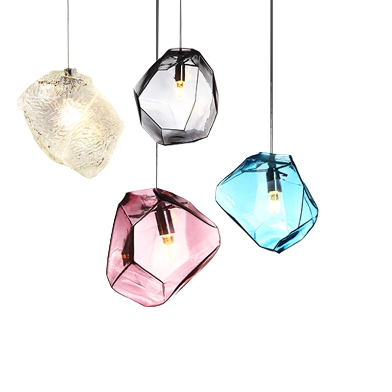 Современные цветные подвесные светильники с хрустальным плафоном, креативная светодиодная лампа для спальни XUYIMING.