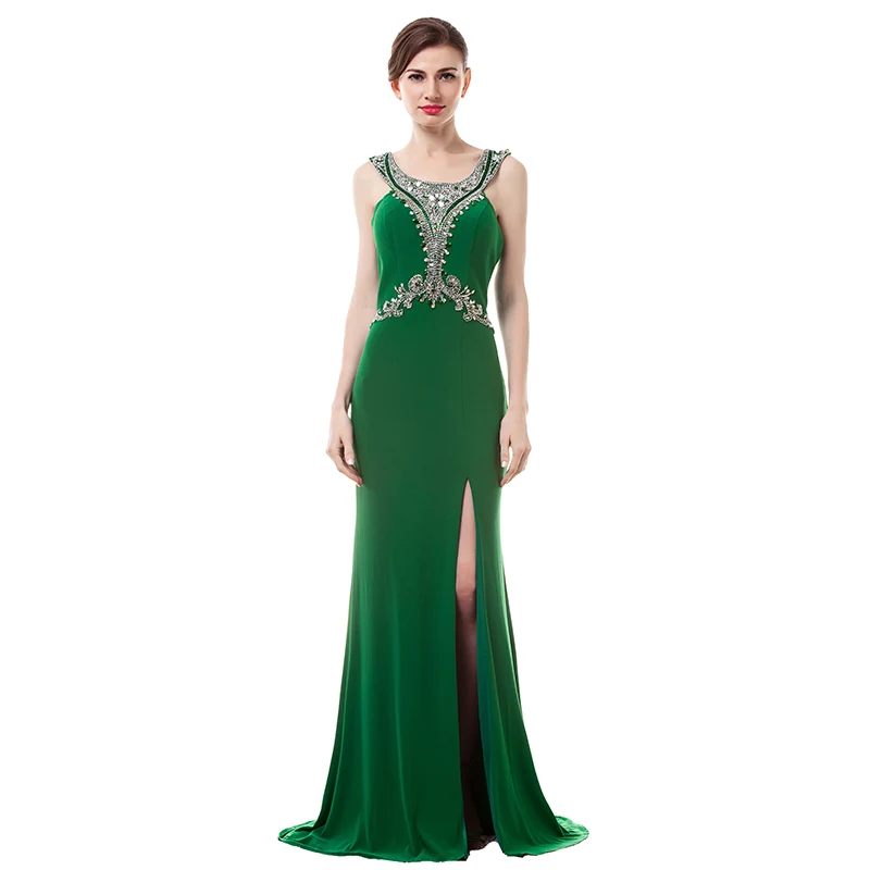 Green Prom Dresses Mermaid Beaded Crystals Backless Slit Sexy Party Maxys Long Prom Gown Evening Dresses Robe De Soiree
Green Prom Dresses Mermaid Beaded Crystals Backless Slit Sexy Party Maxys Long Prom Gown Evening Dresses Robe De Soiree