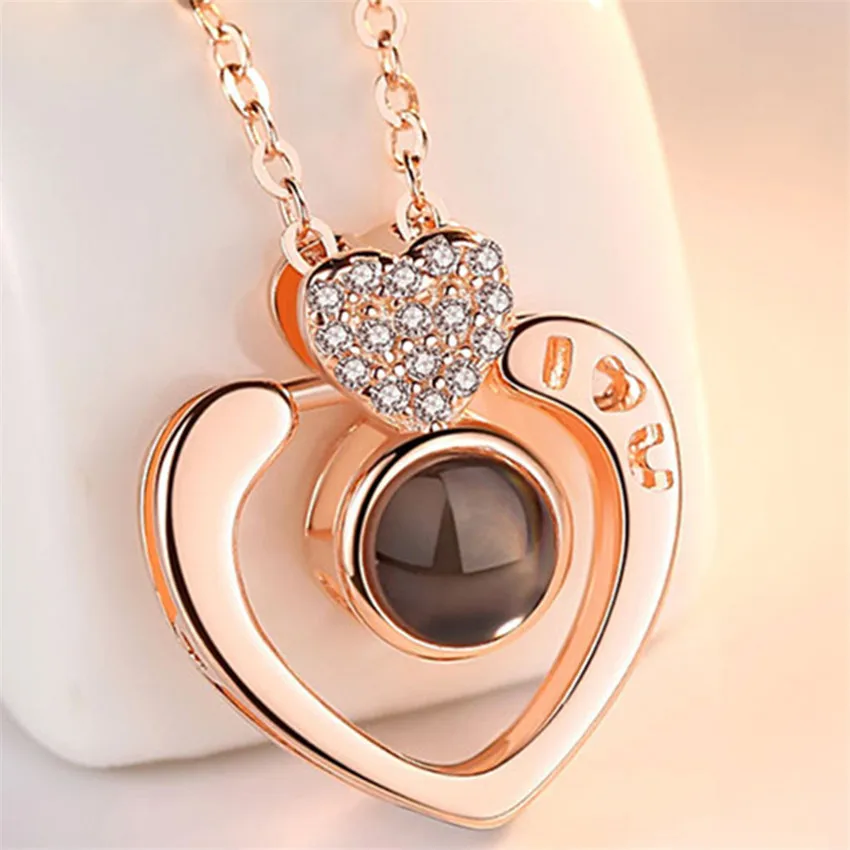 I Love You 100 Languages Projection Pendant Necklace Romantic Love Memory Wedding Necklace Women Choker Lover Charm Gift
I Love You 100 Languages Projection Pendant Necklace Romantic Love Memory Wedding Necklace Women Choker Lover Charm Gift