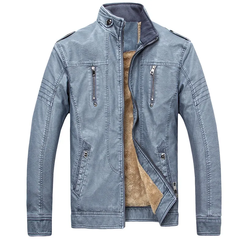 Winter New Leather Coat Men Thick Warm Wool Liner Windbreaker Leather Jacket Men Plus Size M-4XL Stand Collar Motorcycle Jacket
Winter New Leather Coat Men Thick Warm Wool Liner Windbreaker Leather Jacket Men Plus Size M-4XL Stand Collar Motorcycle Jacket