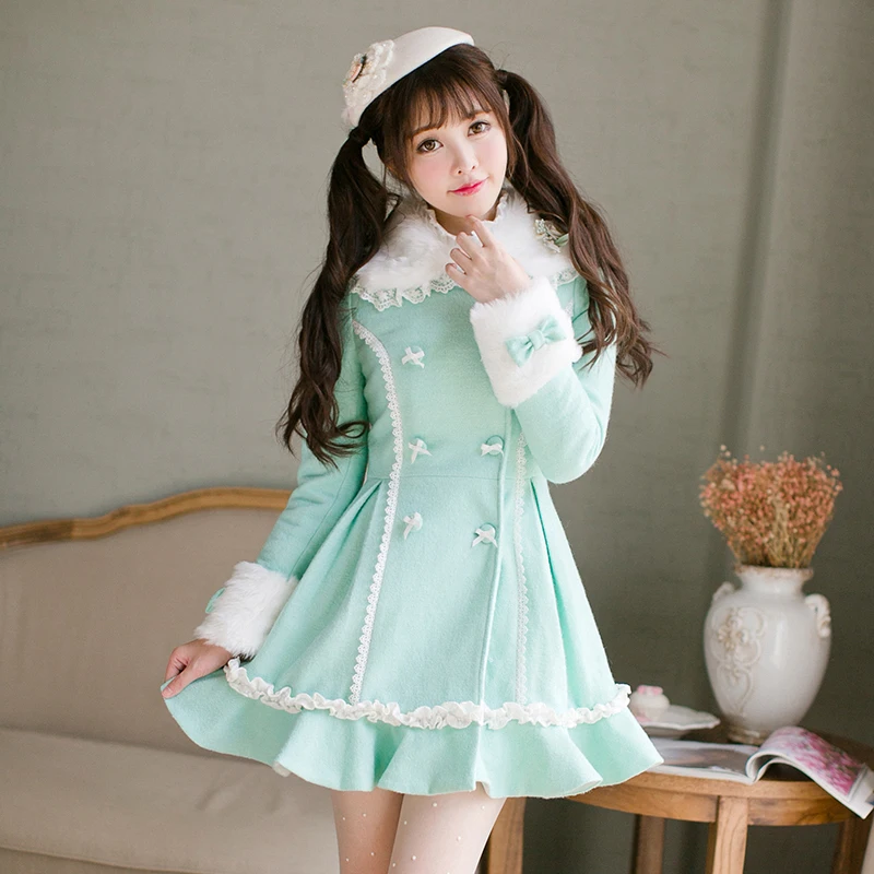 Princess sweet lolita coat Candy rain original winter cute style Japanese Sweet Princess lace stitching hair coat C22CD7213
Princess sweet lolita coat Candy rain original winter cute style Japanese Sweet Princess lace stitching hair coat C22CD7213