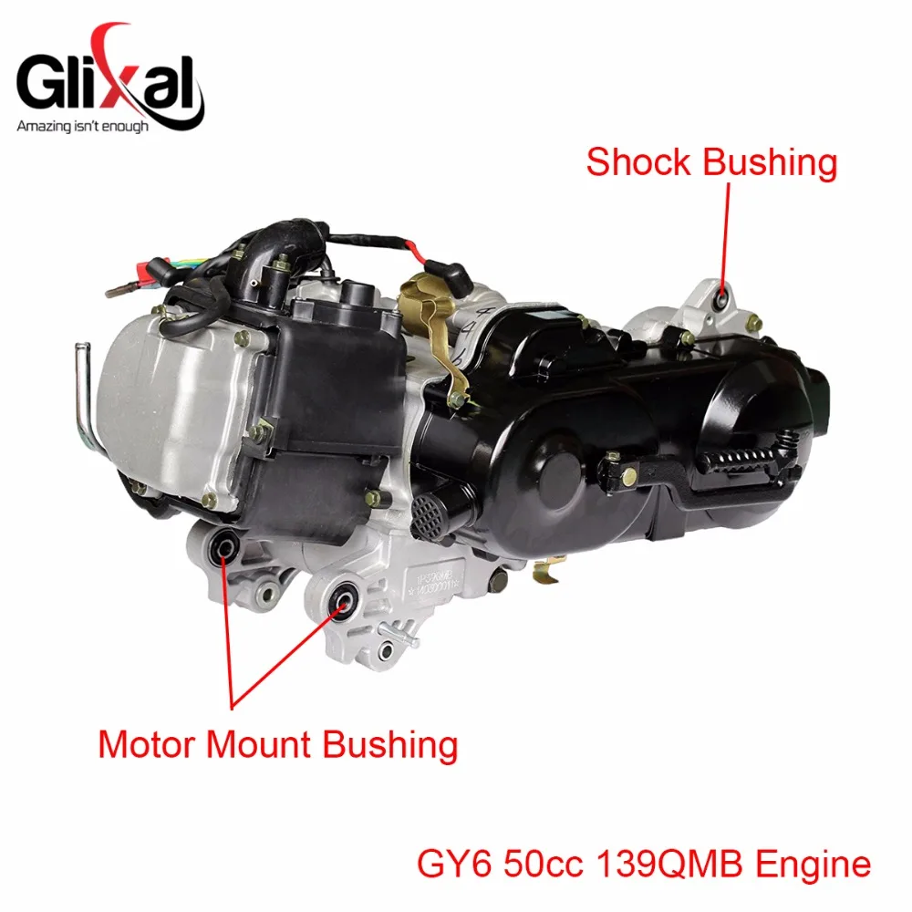 Glixal GY6 50cc 125cc 150cc амортизирующая втулка для двигателя 139QMB 152QMI 157QMJ китайский скутер