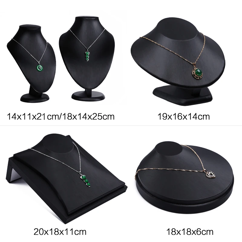 Black Faux Leather Mannequin Pendant Necklace Chain Jewelry Display Rack Holder Bust Tier High Neckform Stand Platform Showcase
Black Faux Leather Mannequin Pendant Necklace Chain Jewelry Display Rack Holder Bust Tier High Neckform Stand Platform Showcase
