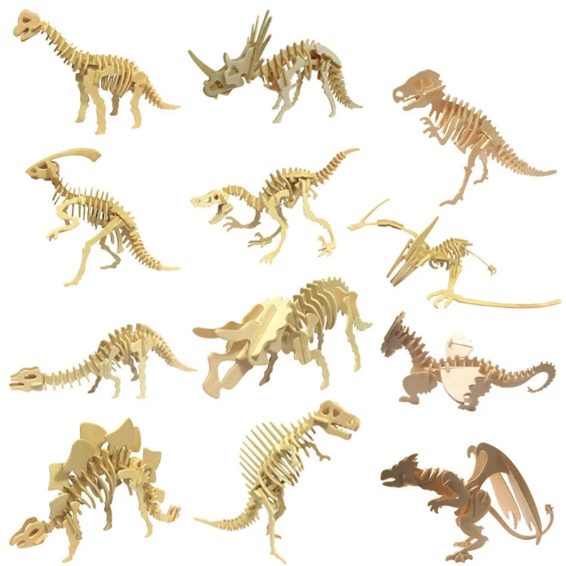 DIY dinosaur puzzle 3D three-dimensional wooden children's educational toys pupils handmade materials
DIY dinosaur puzzle 3D three-dimensional wooden children's educational toys pupils handmade materials