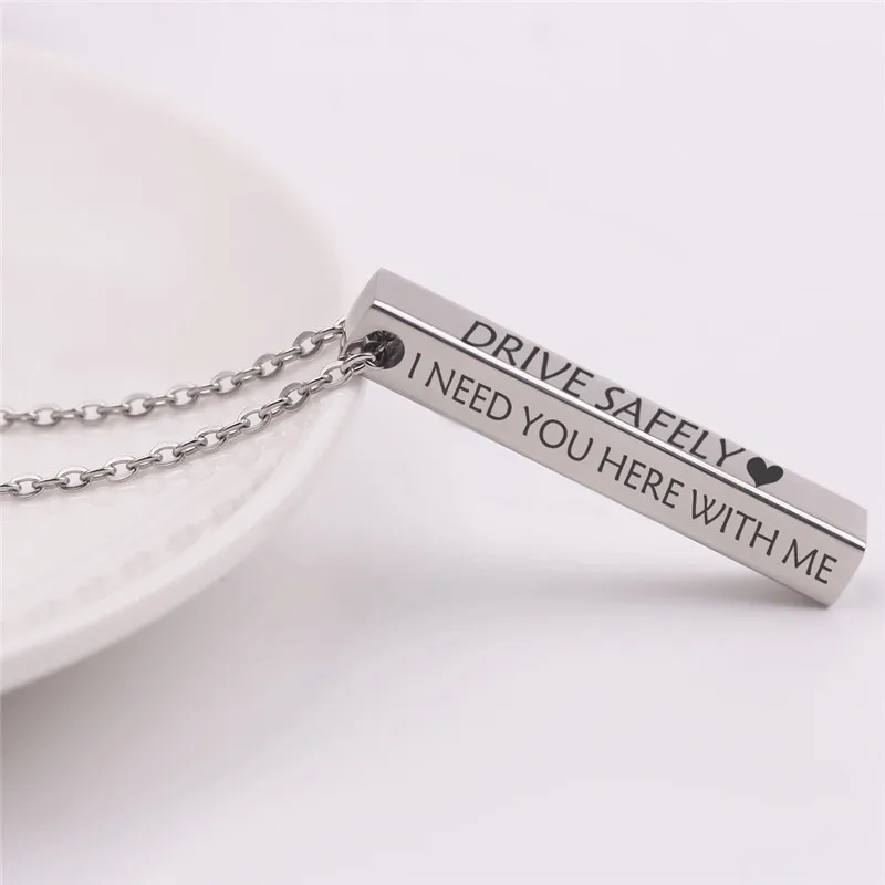 Men Women Necklaces Custom Square Strip Pendant Engraved Name Bar Necklace For Stainless Steel Simple Jewelry Party Gift
Men Women Necklaces Custom Square Strip Pendant Engraved Name Bar Necklace For Stainless Steel Simple Jewelry Party Gift