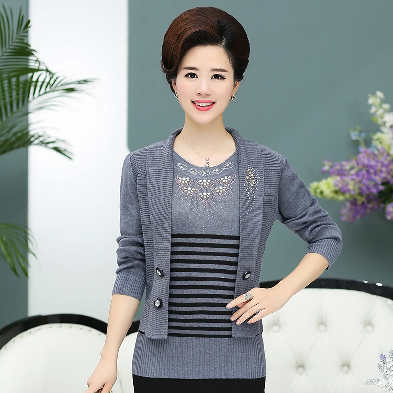 Middle Aged Women Sweaters And Pullovers Long Sleeve Knitted Sweater Female Autumn O Neck Sueter Mujer Pull Femme Plus Size 3XL
Middle Aged Women Sweaters And Pullovers Long Sleeve Knitted Sweater Female Autumn O Neck Sueter Mujer Pull Femme Plus Size 3XL
