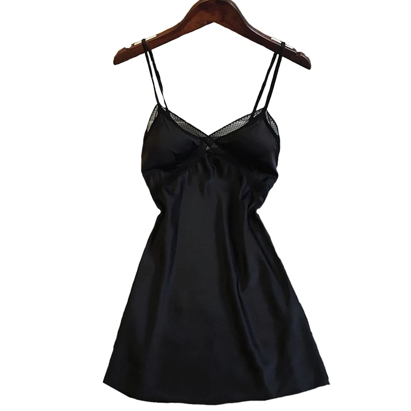 Summer New Ladies Sexy Silk Satin Skirt With Breast Cushion Nightgown Hot Lace Sling Dress Homewear
Summer New Ladies Sexy Silk Satin Skirt With Breast Cushion Nightgown Hot Lace Sling Dress Homewear