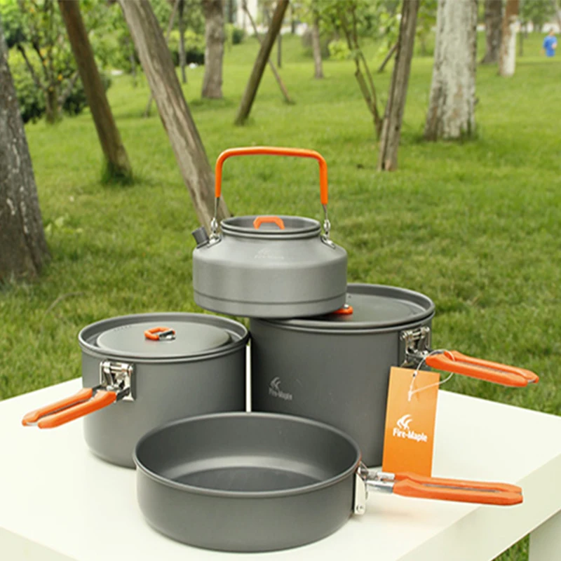 Fire Maple 4-5 Person Camping Pot Kettle Fry Pan Set Cooking Picnic Cookware Sets Hard Anodizing Aluminum 1014g Feast 4
Fire Maple 4-5 Person Camping Pot Kettle Fry Pan Set Cooking Picnic Cookware Sets Hard Anodizing Aluminum 1014g Feast 4