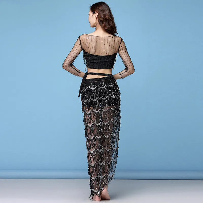 Women Belly Dance Costumes Practice Clothes Ladies Bellydance Tassels Sequined Top + Hip scarf+safety Pants Dancewear suit
Women Belly Dance Costumes Practice Clothes Ladies Bellydance Tassels Sequined Top + Hip scarf+safety Pants Dancewear suit