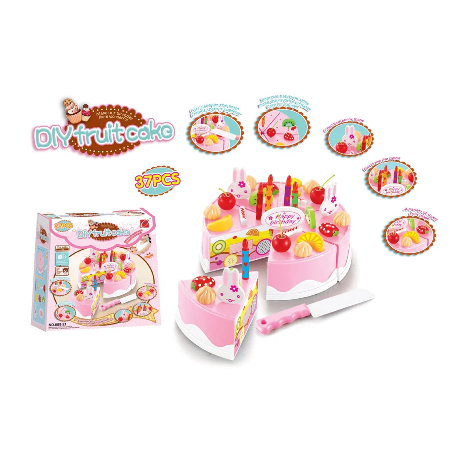 DIY Kid's Kitchen Toys Pretend Cutting Birthday Fruit Cake Plastic Play Food Set with Accessories Pretend Play Educational Toys
DIY Kid's Kitchen Toys Pretend Cutting Birthday Fruit Cake Plastic Play Food Set with Accessories Pretend Play Educational Toys