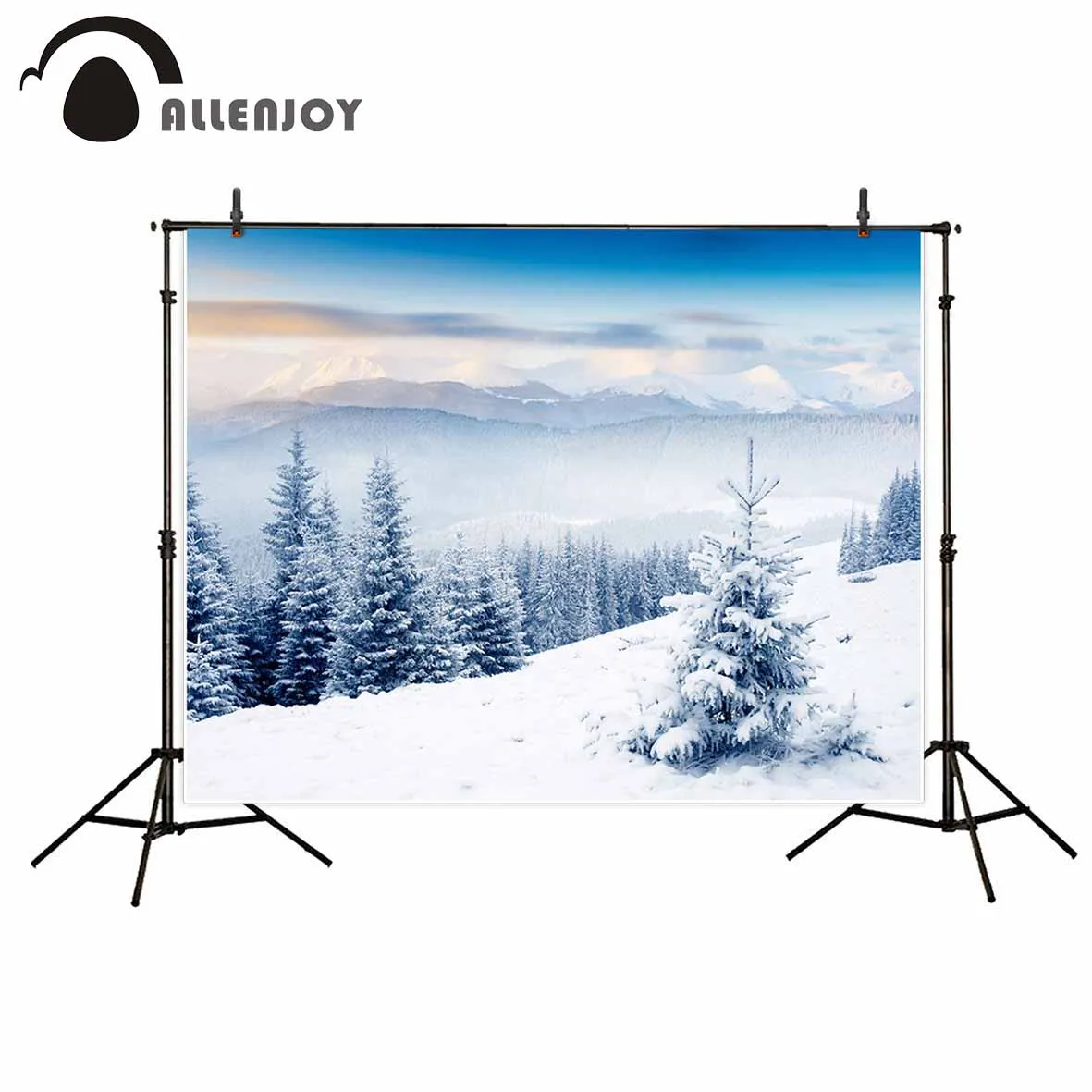 Allenjoy фотографический фон снег зима белый красивый лес чистый для кабинета фото |
