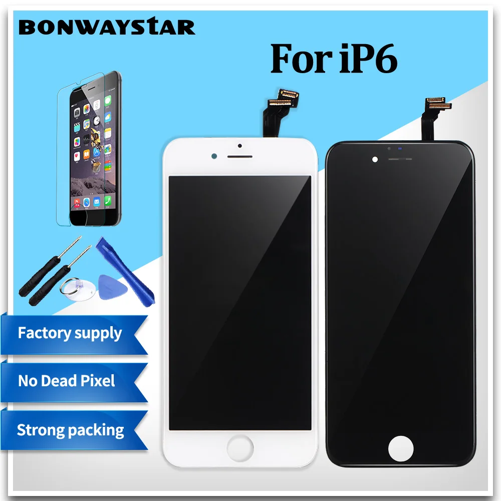 AAA quality For iPhone 6 Screen module Assembly Digitizer Glass Display for iPhone 6 7 LCD Screen Replacement with film+tools
AAA quality For iPhone 6 Screen module Assembly Digitizer Glass Display for iPhone 6 7 LCD Screen Replacement with film+tools