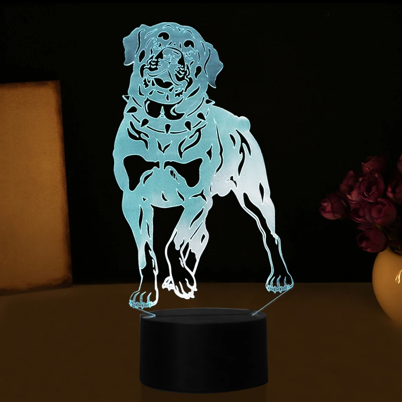 3D Visual Led Creative 7 Color Changing Rottweiler Dog Table Lamp Animal Night Lights Bedroom Children Sleep Lighting Decor Gift
3D Visual Led Creative 7 Color Changing Rottweiler Dog Table Lamp Animal Night Lights Bedroom Children Sleep Lighting Decor Gift