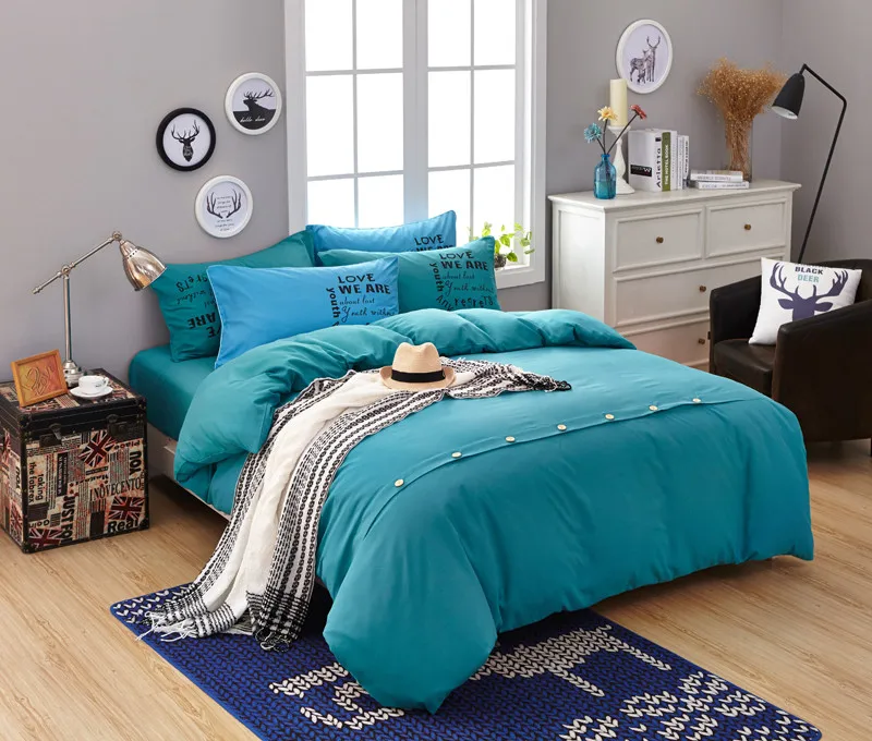 Набор постельного белья из хлопка и полиэстера с реактивной печатью, пододеяльник, простыня, наволочка, постельное белье, двуспальный Размер
Набор постельного белья из хлопка и полиэстера с реактивной печатью, пододеяльник, простыня, наволочка, постельное белье, двуспальный Размер